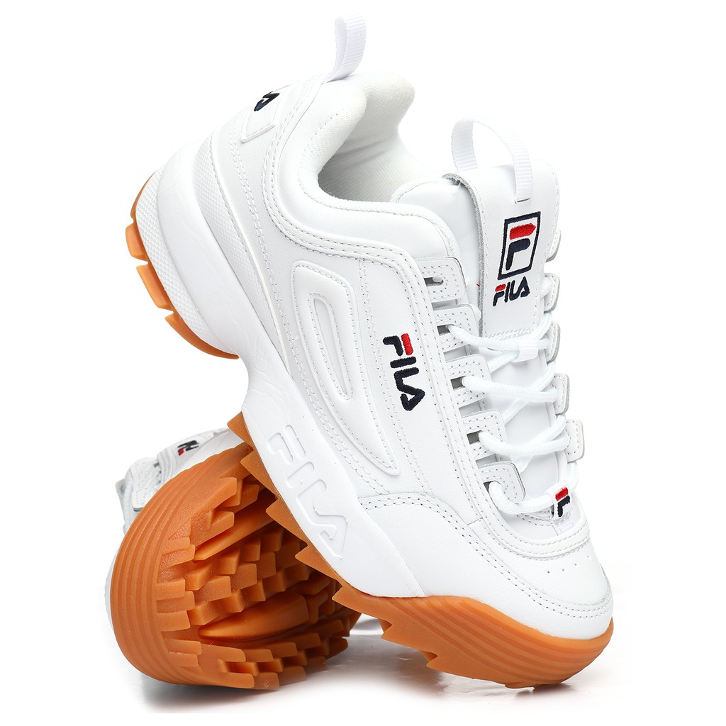 fila disruptor ii white shoes