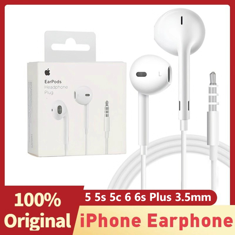 Apple Original 3.5mm Authentic Earpods iPhone 5 5s 5c SE Earphones