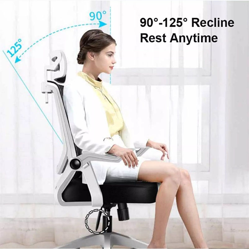 Simple Style Receptable Handrails Mesh Office Chair Comfortable ...