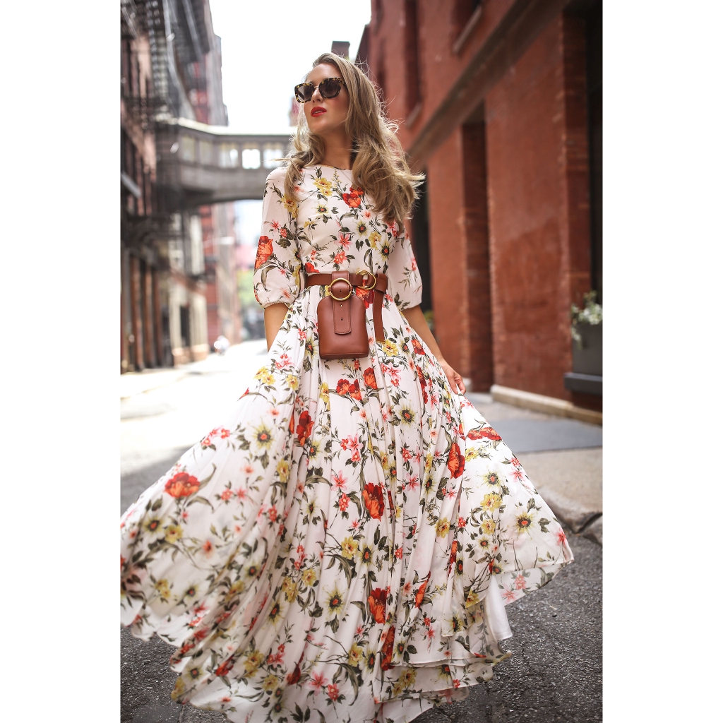 long maxi floral dress