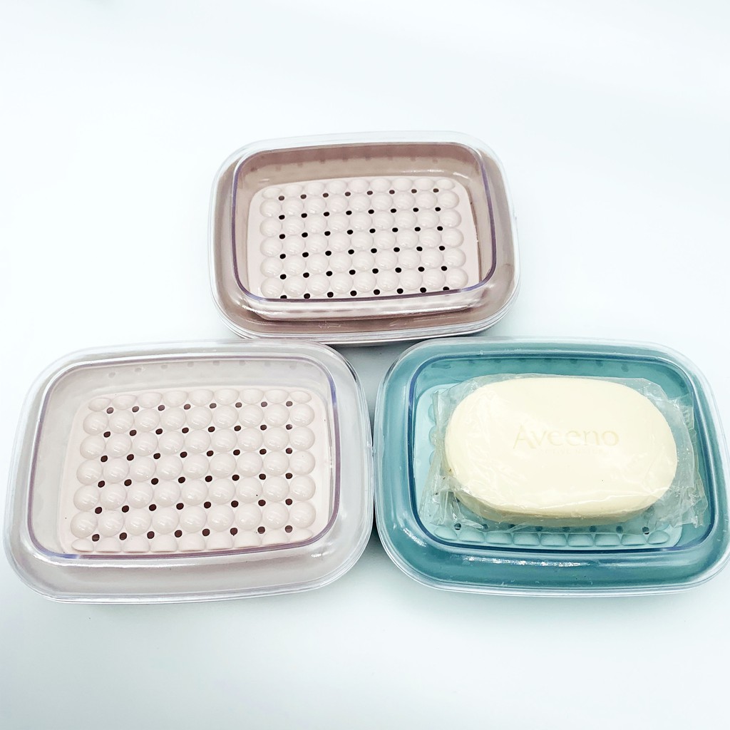 rectangle Double drain soap box in bathroom Plastic soap box Shopee