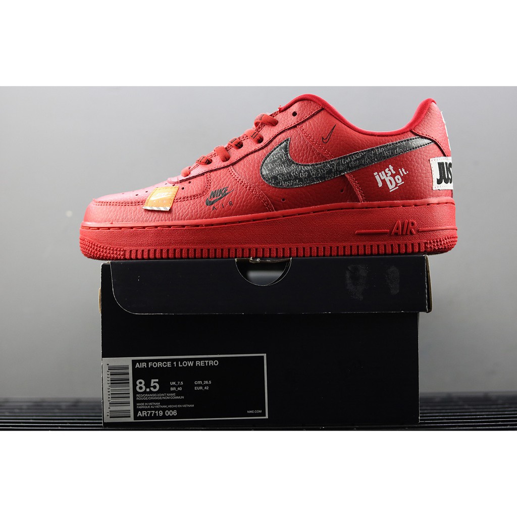 nike air force 1 low red just do it