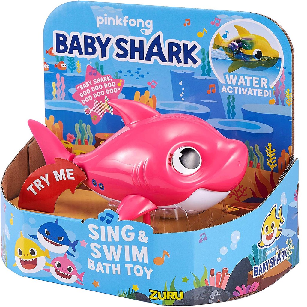 singing baby shark bath toy