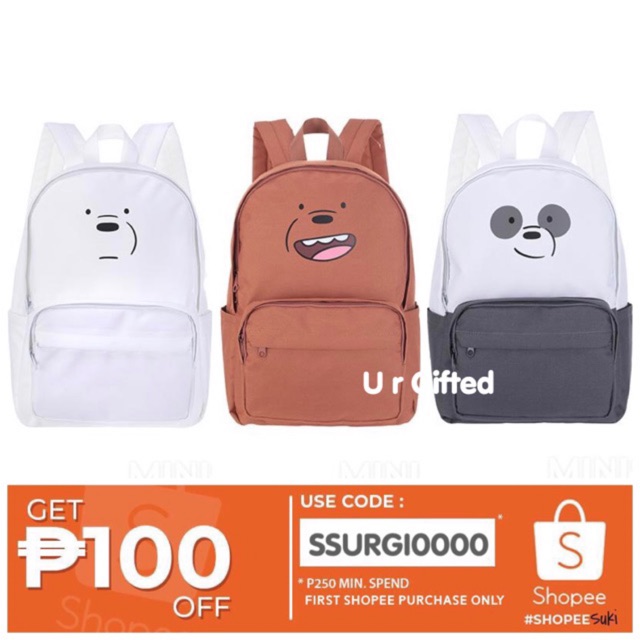 we bare bears miniso backpack