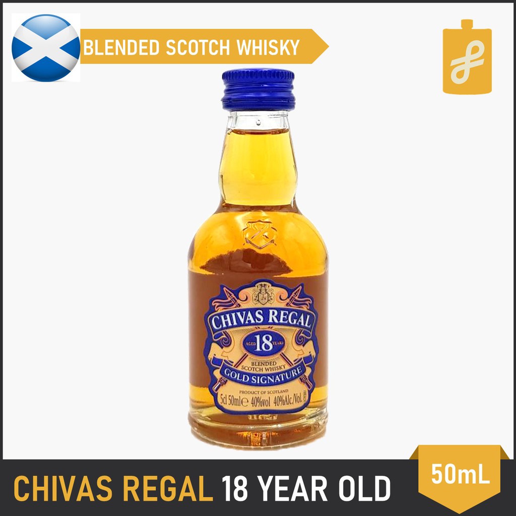 Chivas Regal Blended Scotch Whisky 18 Year Old Mini 50ml | Shopee ...