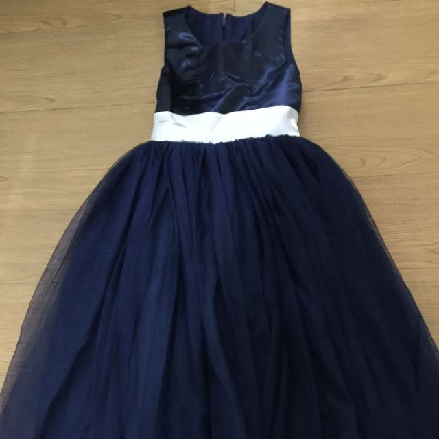 navy blue gown