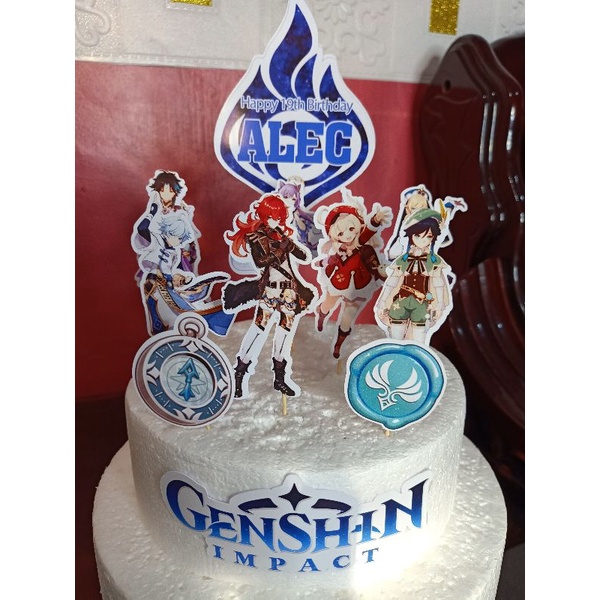 Genshin Impact theme cake topper | Shopee Philippines