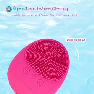 Mini Electric Face Cleaning Brush Pore Cleanser Silicone Facial Massager Brush Waterproof Sonic Skin Scrubber #5