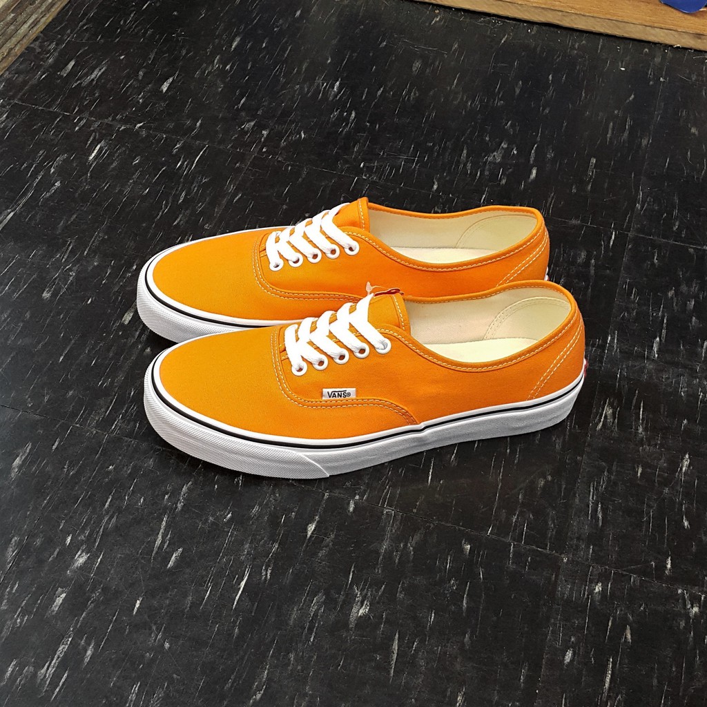 vans authentic noir orange