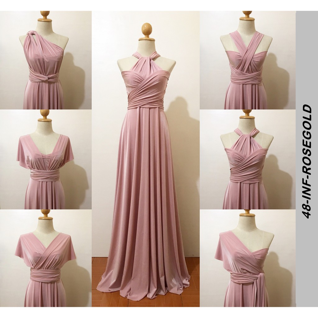 old rose infinity gown