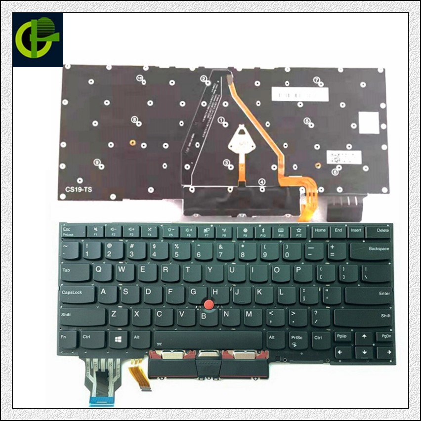 New Original Us English Backlit Keyboard For Lenovo Thinkpad X1 Carbon 7th Gen X1c 2019 Laptop 4715