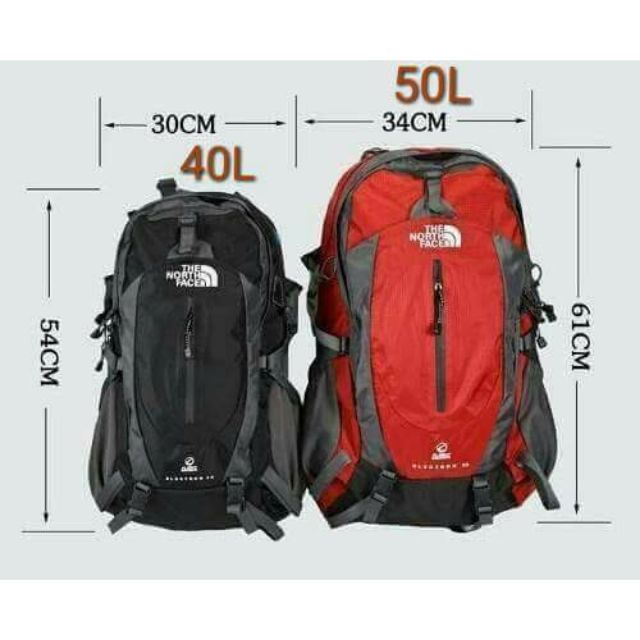 north face 40 litre backpack