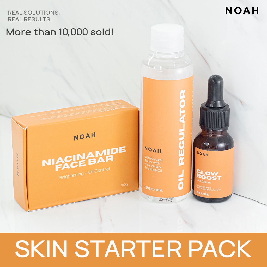 Noah Skin Starter Pack (Face Bar, Toner and Serum) complete set for