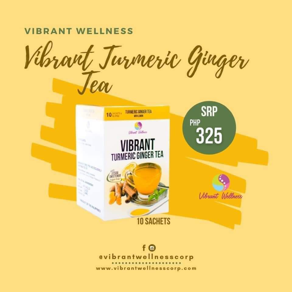 Vibrant Tumeric Ginger Tea (10 sachets) Shopee Philippines