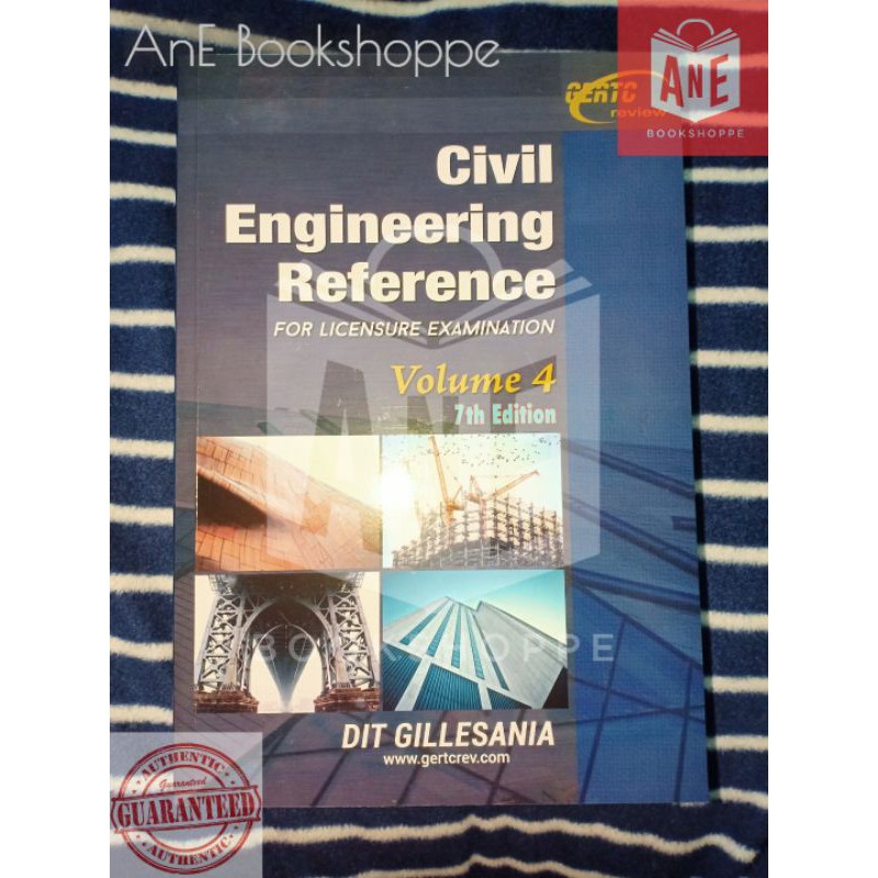 Authentic Civil Engineering Reference Volume 4 For Licensure Examination 7th Edition By Gillesania Shopee Philippines