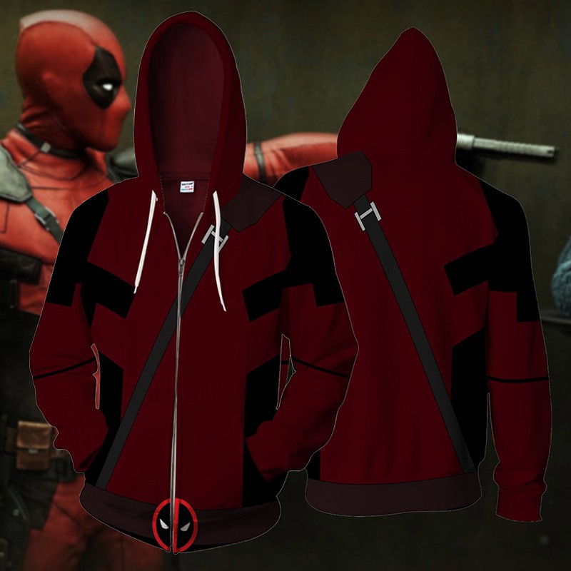 deadpool cosplay hoodie