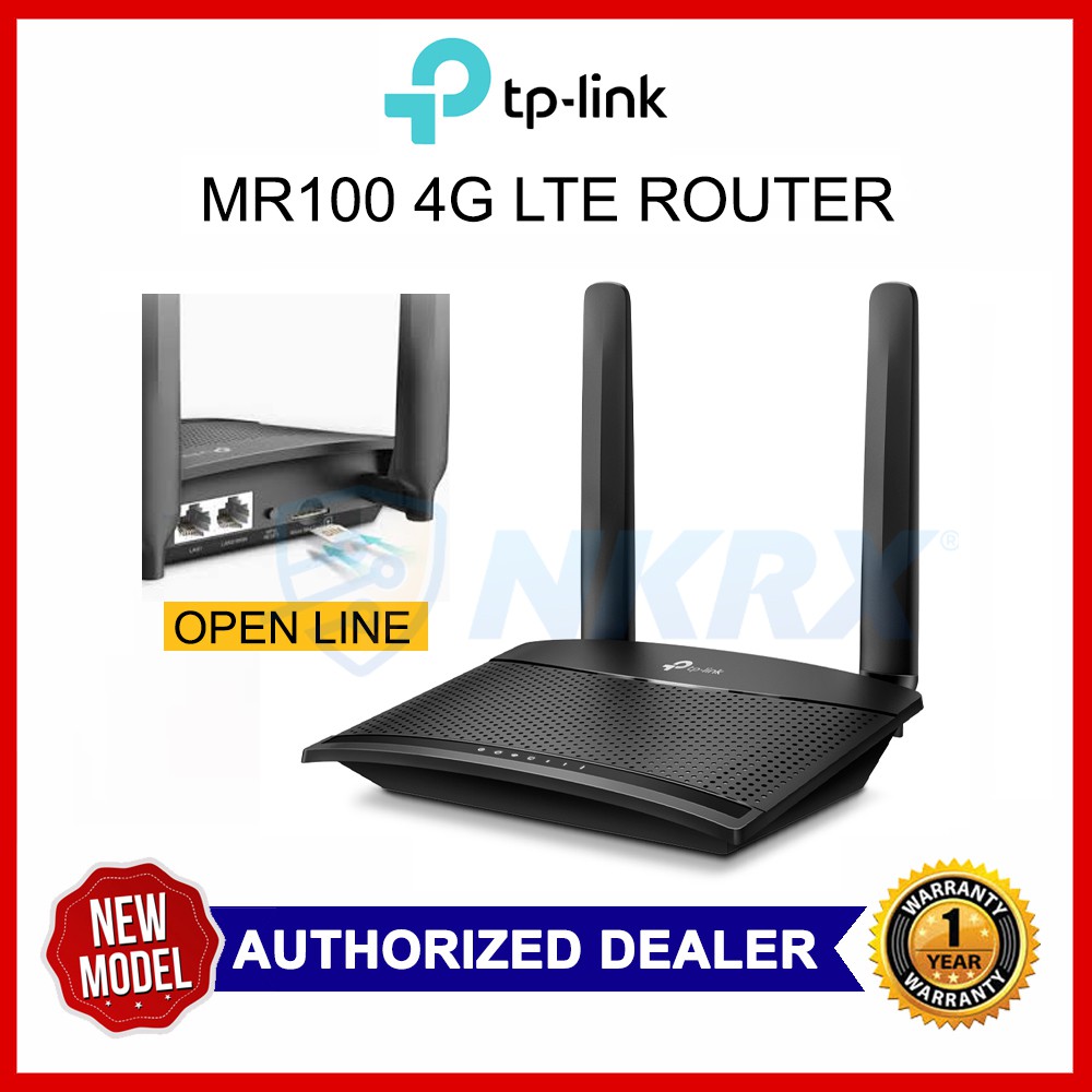 Tp Link Tl Mr100 300 Mbps Wireless N 4g Lte Router Open Line Shopee Philippines