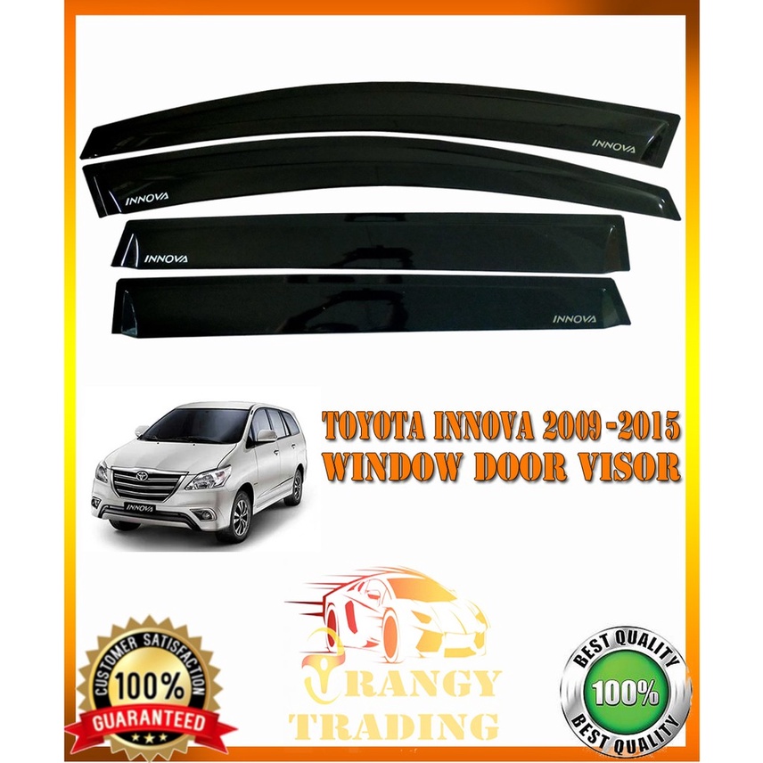 Toyota Innova 2009 to 2015 OEM Window door visor black 2010 2011 2012 ...