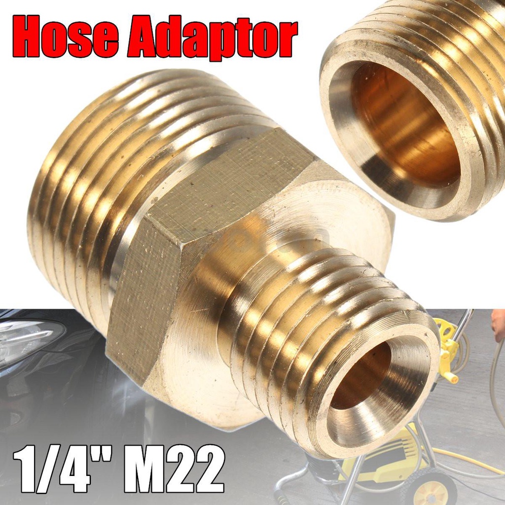 Local Stock M22 Male to 1/4" Male Adapter Karcher Pressure Washer Hose