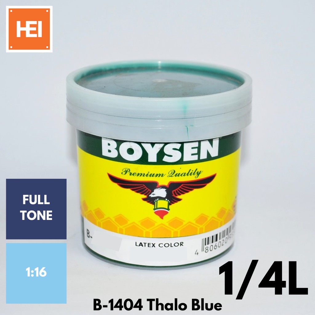 BOYSEN Latex Color 1/4L (Lamp Black, Thalo Green, Thalo Blue, Burnt