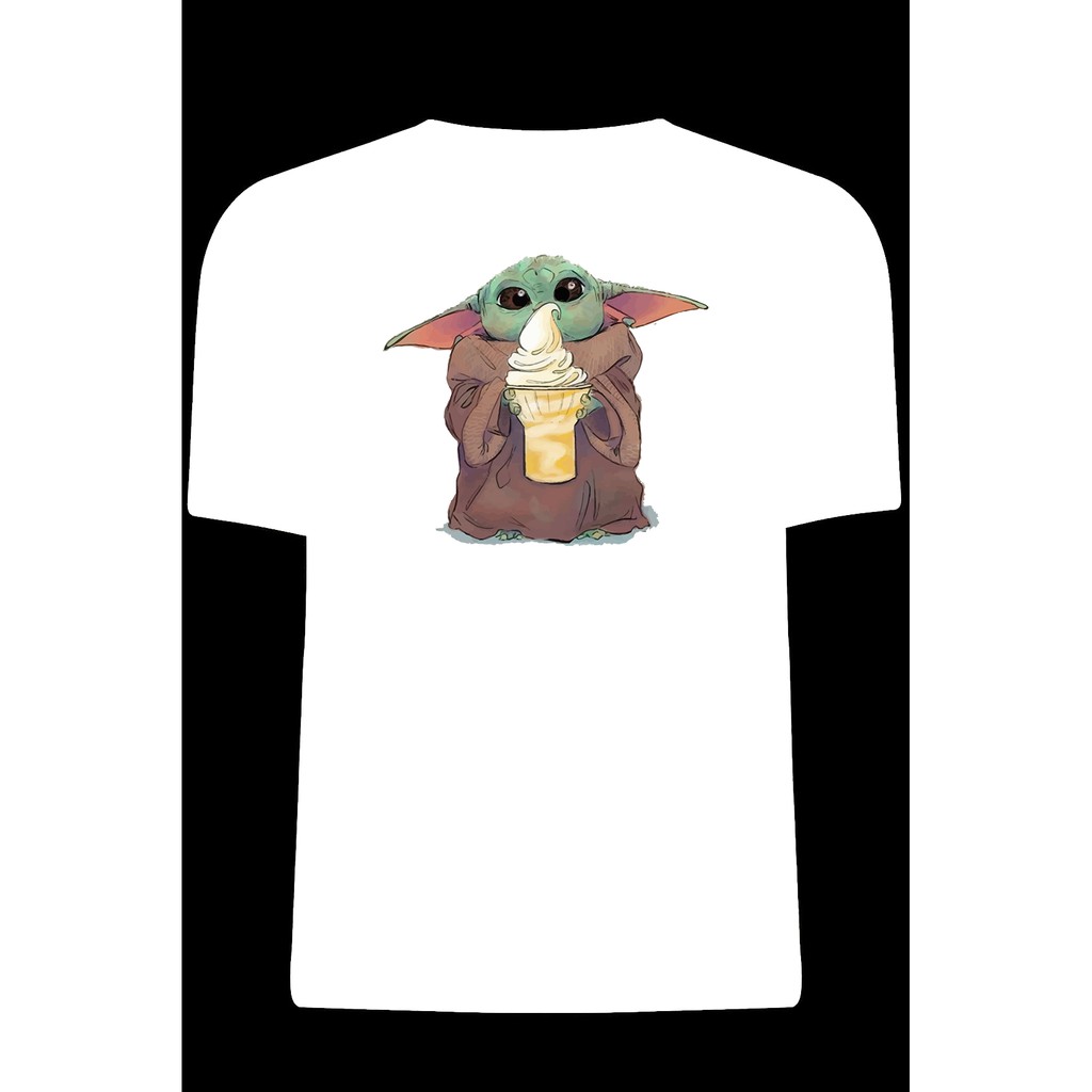 Baby Yoda Ice Cream The Mandalorian TShirt Unisex Shopee Philippines