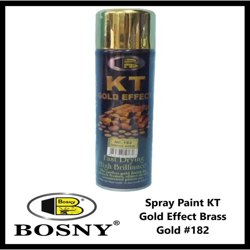 Bosny Spray Paint KT Gold Effect Brass Gold 182 Shopee Philippines