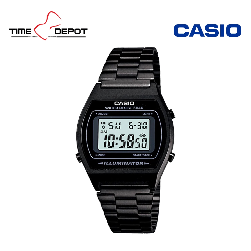 casio digital stainless steel watch