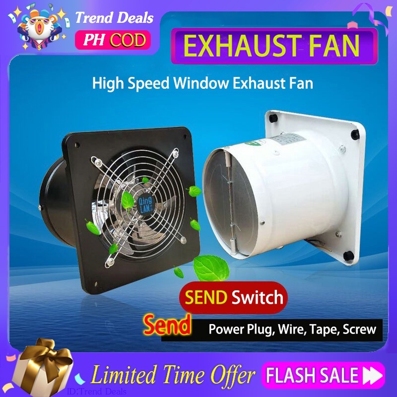 Exhaust Fan 4 Inch, Indoor Ventilation Exhaust Fan, Window Exhaust Fan