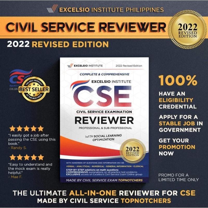 Download Excelsio Civil Service Exam Reviewer 2022 PDF PRC