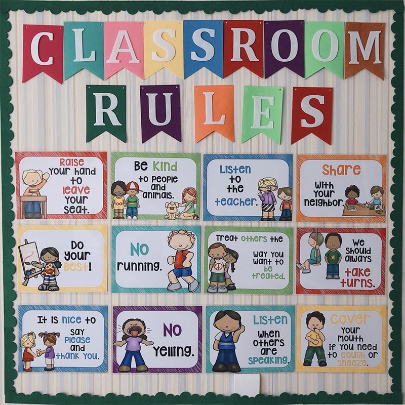 15pcs Classroom Decoration English Poster Cards Children Toy