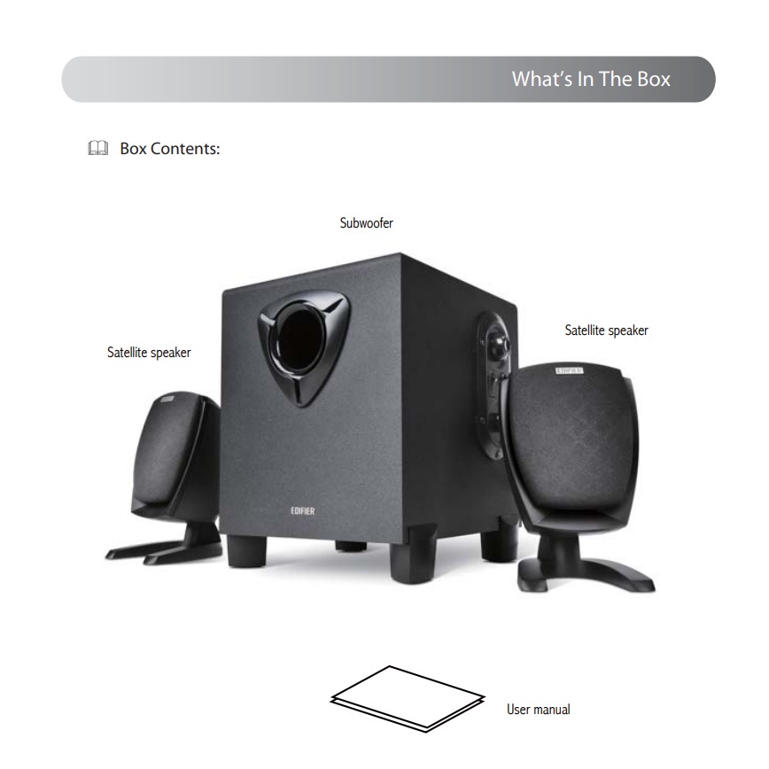 Edifier R103V 2.1 Multimedia Speaker Wooden Enclosure For Subwoofer to ...