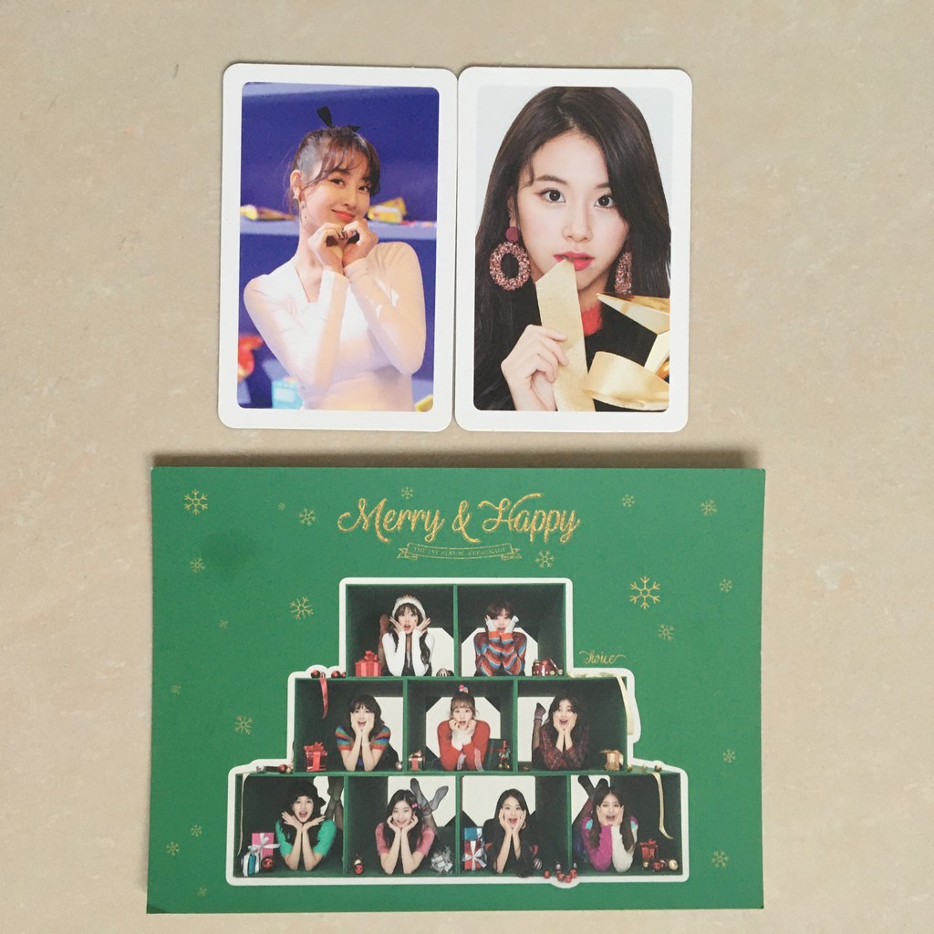 Twice Merry And Happy Official Album Special Photocards Card M H Merry Happy Chaeyoung Jihyo Shopee Philippines