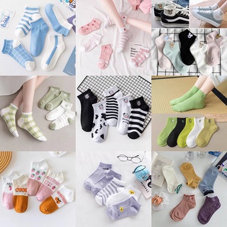 kimiph Korean Socks For Woman 5Pairs Ankle Socks