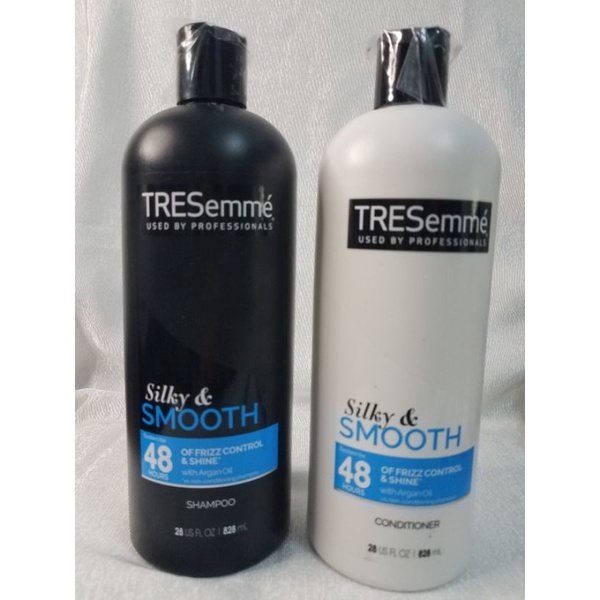 Tresemme Shampoo And Conditioner Set Silky And Smooth Argan Oil With