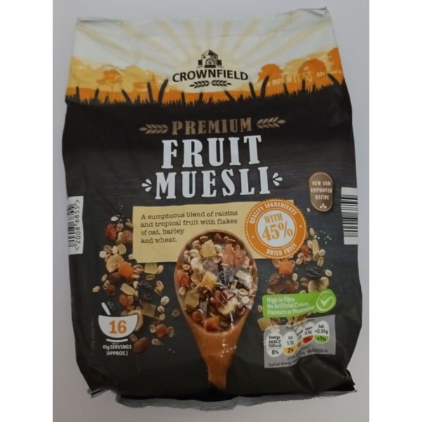 CROWNFIELD PREMIUM FRUIT MUESLI 750G Shopee Philippines