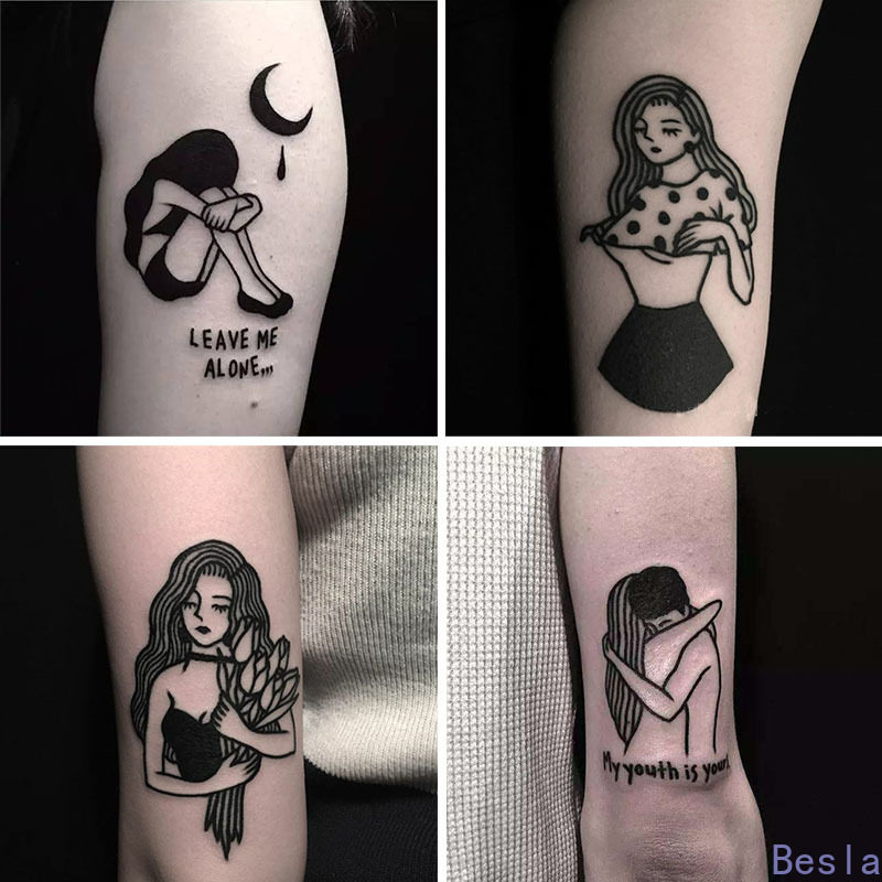 Temporary Tattoo Sticker Waterproof & Cute Cool Girl Sticker Fake Tattoos-Besla  | Shopee Philippines