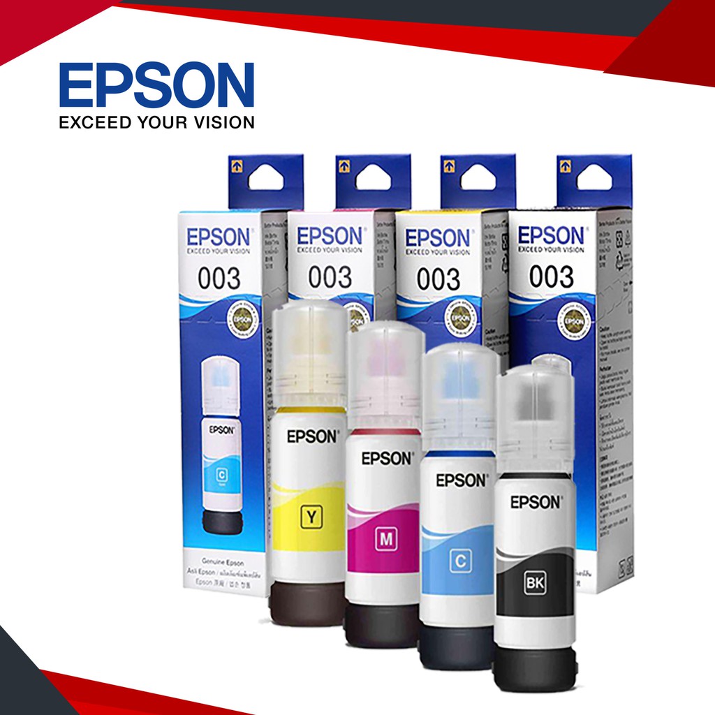 Epson 003 Inks 65ml Black Yellow Cyan Magenta Shopee Philippines 8661