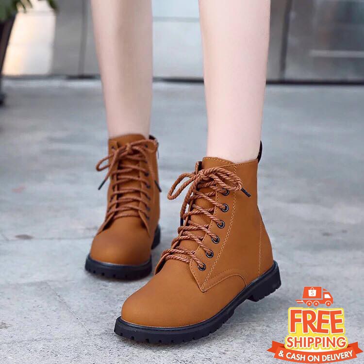 high cut lace up boots