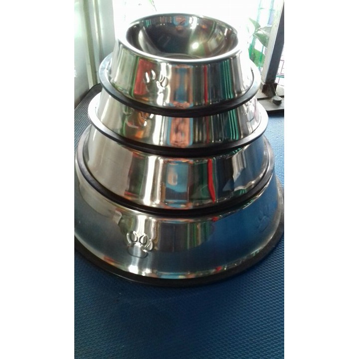 large stainless dog bowl