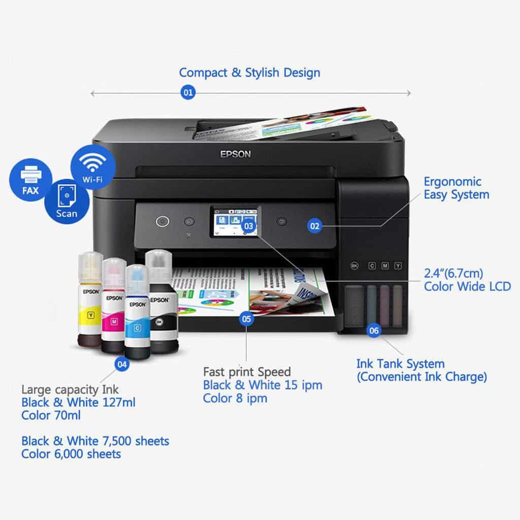 Free T Epson L6290 All In One Ink Tank Printer Adf Function Duplex Print Scan Copy Fax Adf 7560
