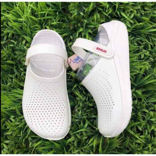 Crocs Clogs Literide All White Shopee Philippines
