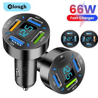 Elough 66W PD Car Charger USB Type C Fast Charging Car Phone Adapter 3.0 Quick Charge for Xiaomi Samsung S21 S22