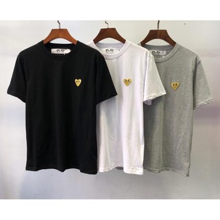 cdg gold heart shirt