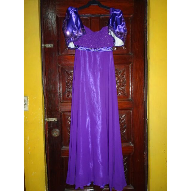purple filipiniana gown