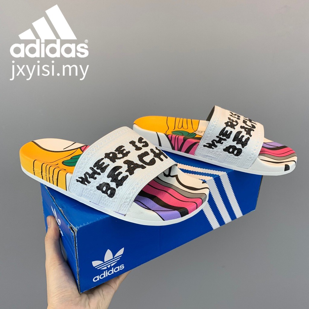 adidas adilette where's the beach