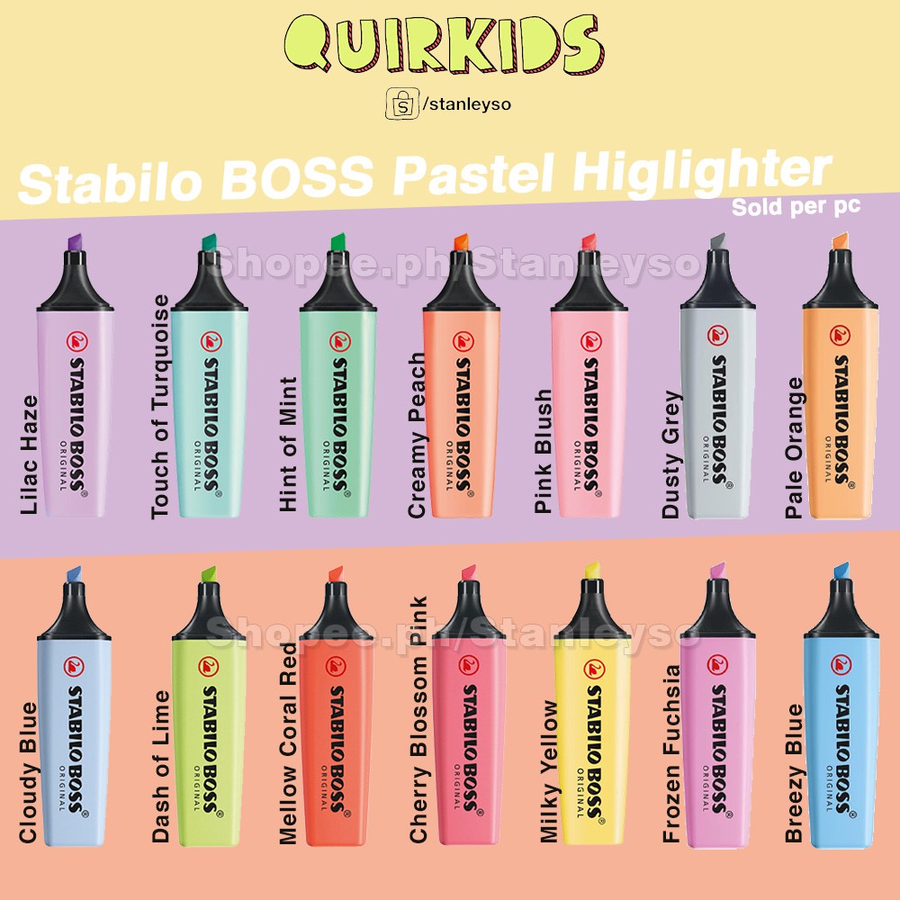 Stabilo BOSS Pastel Highlighter Per Piece Shopee Philippines
