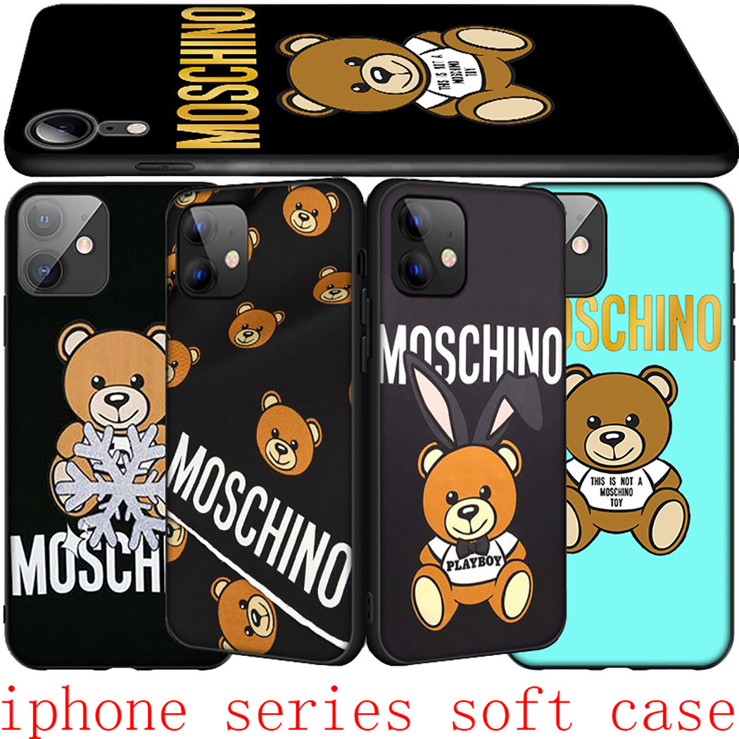 Moschino Logo Silicone Case Soft Cover Iphone 12 Mini 11 Pro Max Shopee Philippines