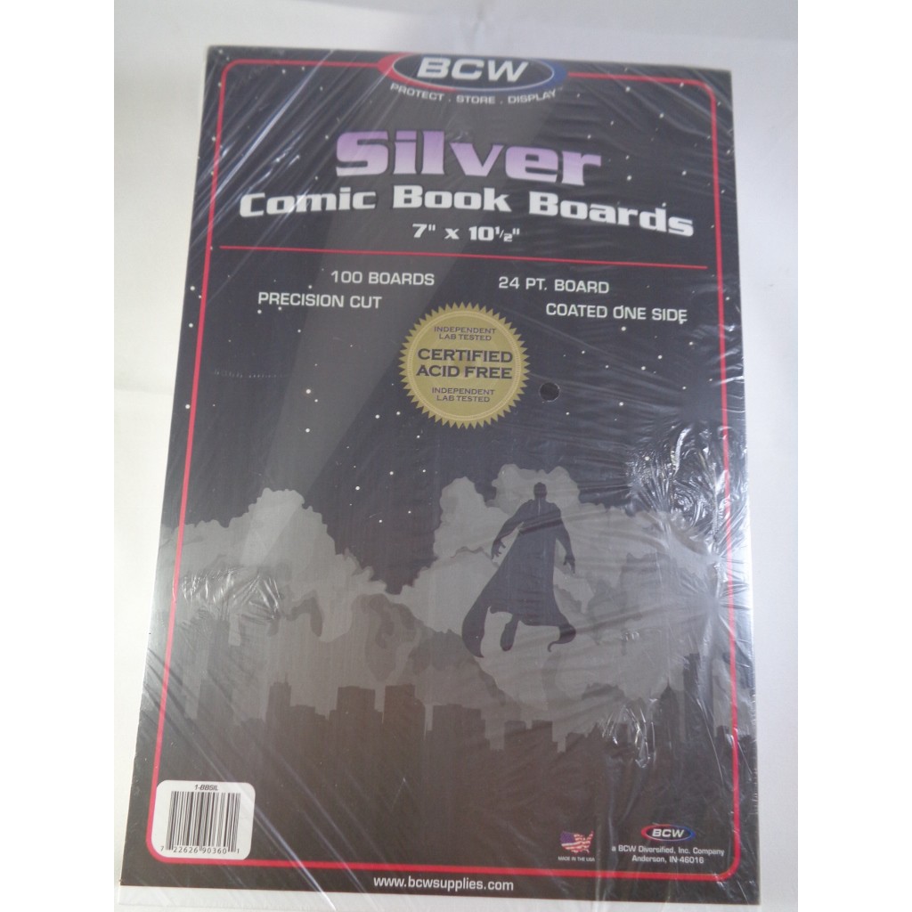 ACID FREE BACKER BOARDS 100 BCW RESEALABLE CURRENT /MODERN COMIC BOOK POLY BAGS 