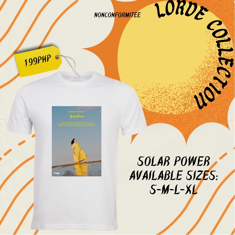 Lorde Solar Power Merch (with tracks) Shopee Philippines