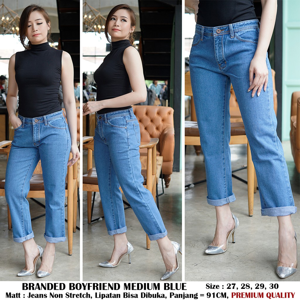 non stretch boyfriend jeans